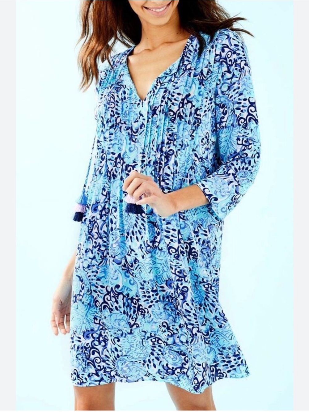 Lilly Pulitzer Women's Blue Printed Dress